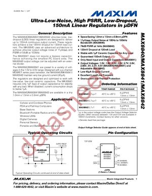 MAX8840ELT45+T datasheet  